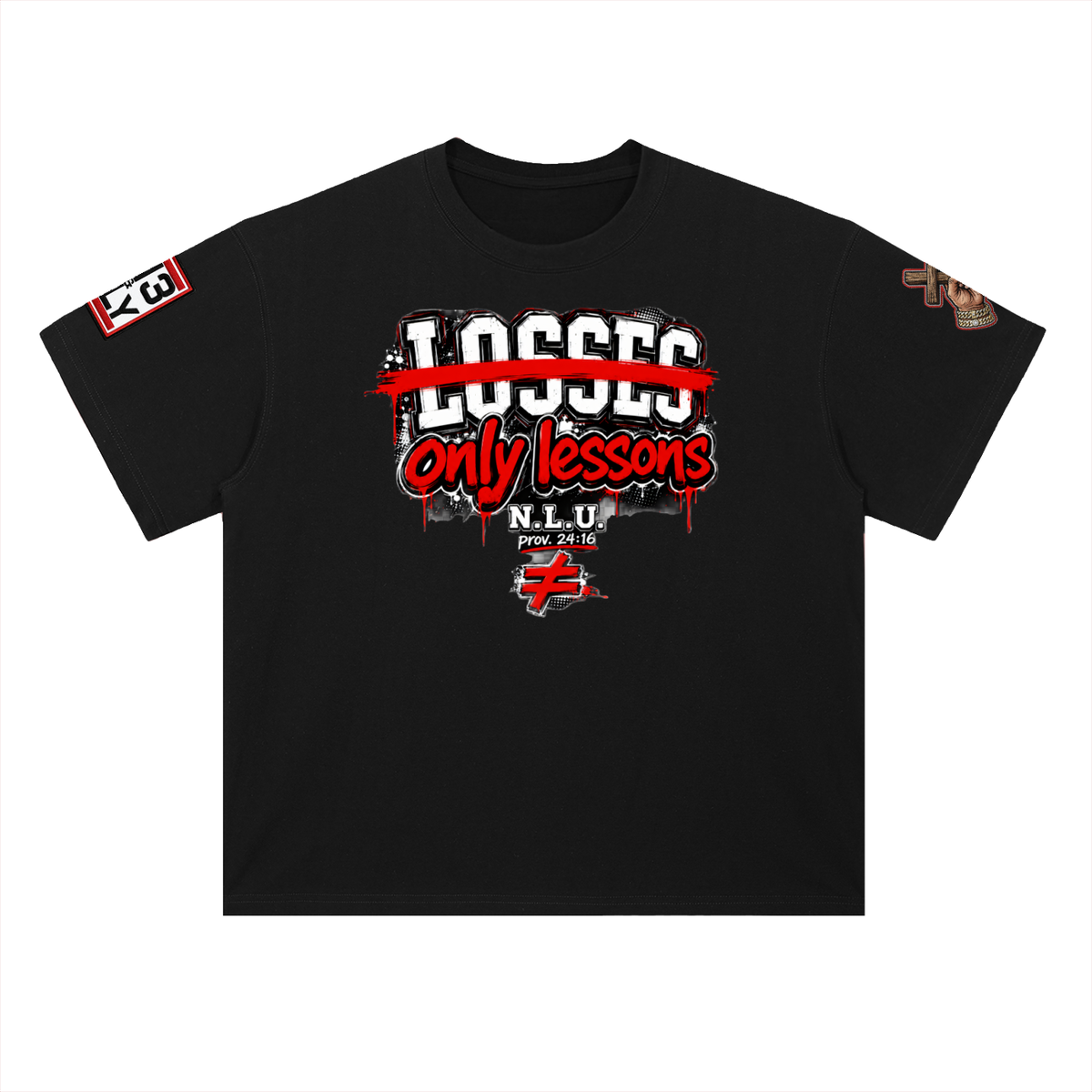 NO LOSSES UNIVERSITY Heavyweight Drop Shoulder Cotton T-Shirt