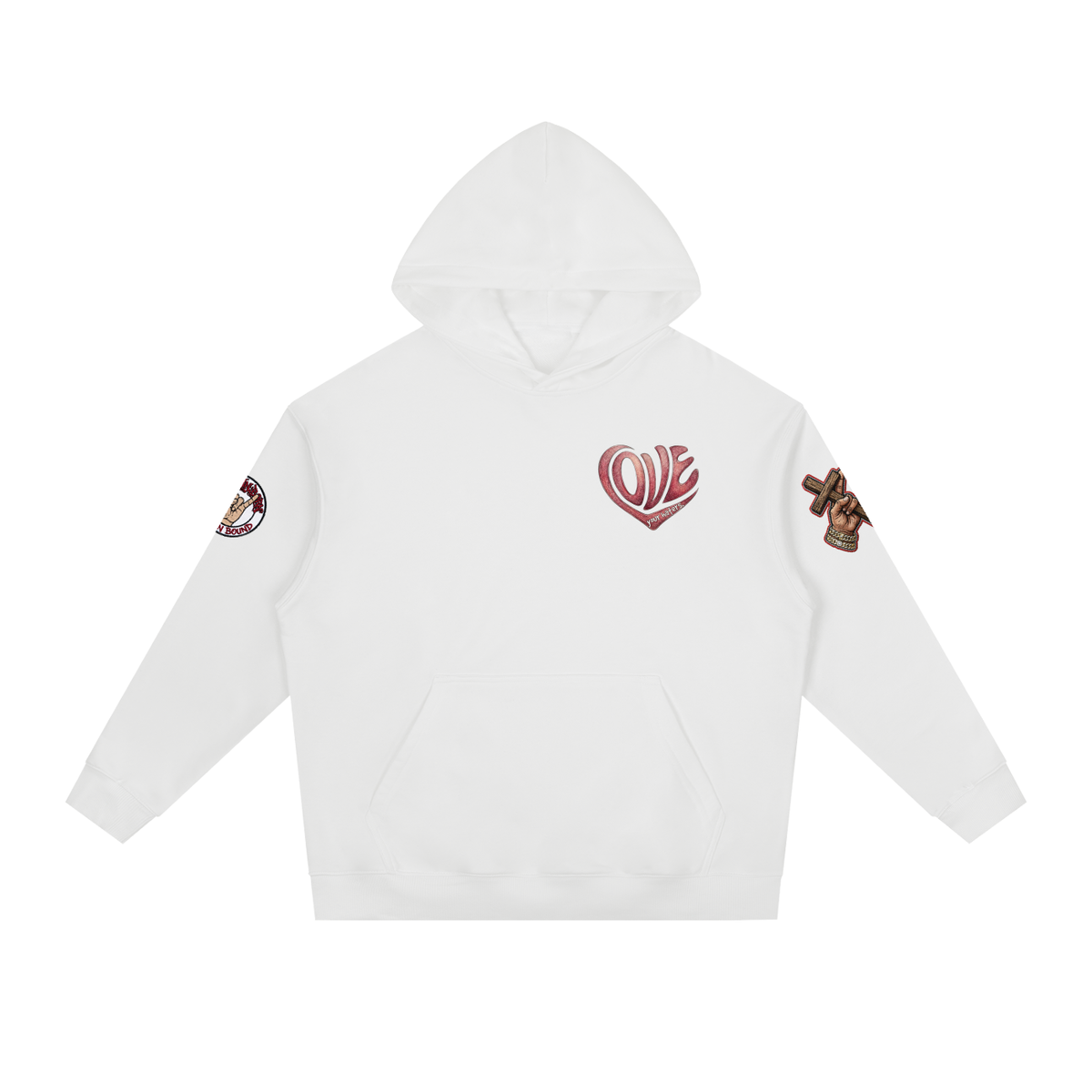 "LOVE YOUR HATERS" Essential Heavyweight Drop-Shoulder Hoodie
