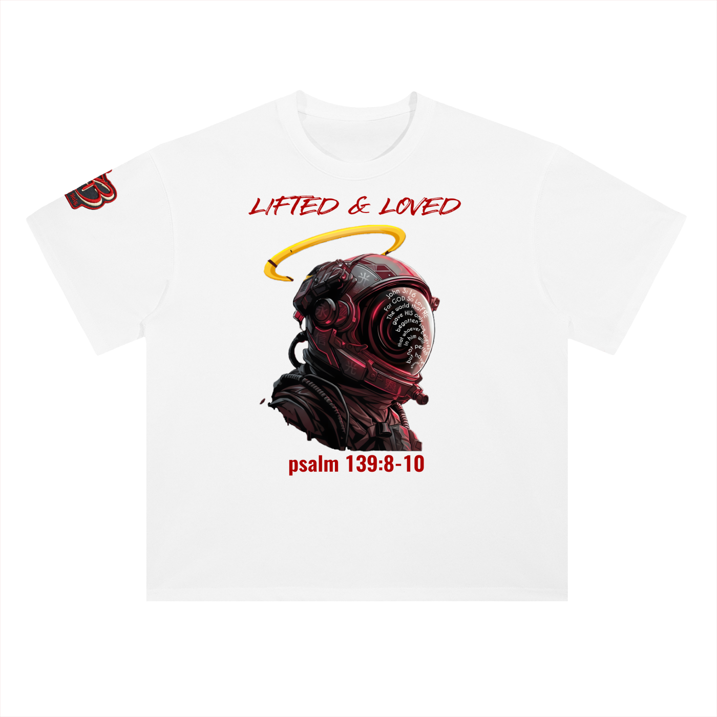 "LIFTED & LOVED" Heavyweight Drop Shoulder Cotton T-Shirt