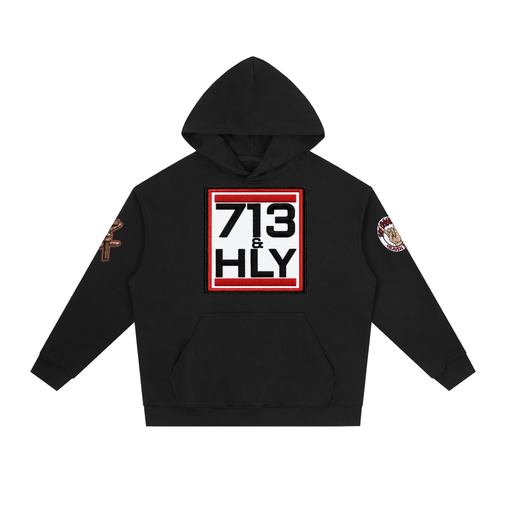 713 AND HOLY Classic Logo Essential Heavyweight Drop-Shoulder Hoodie