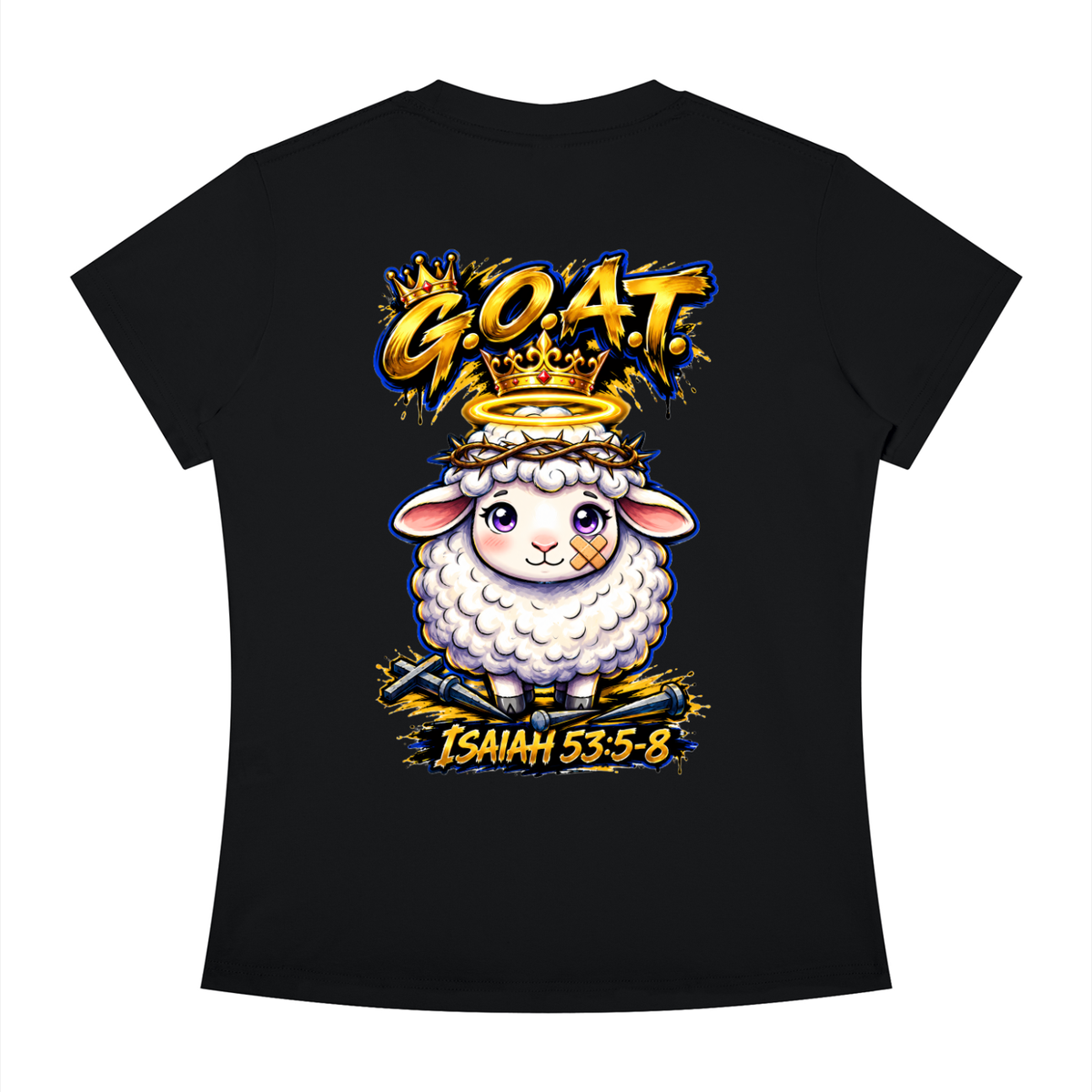 "THE GOAT" Women's Slim Fit Crewneck T-Shirt