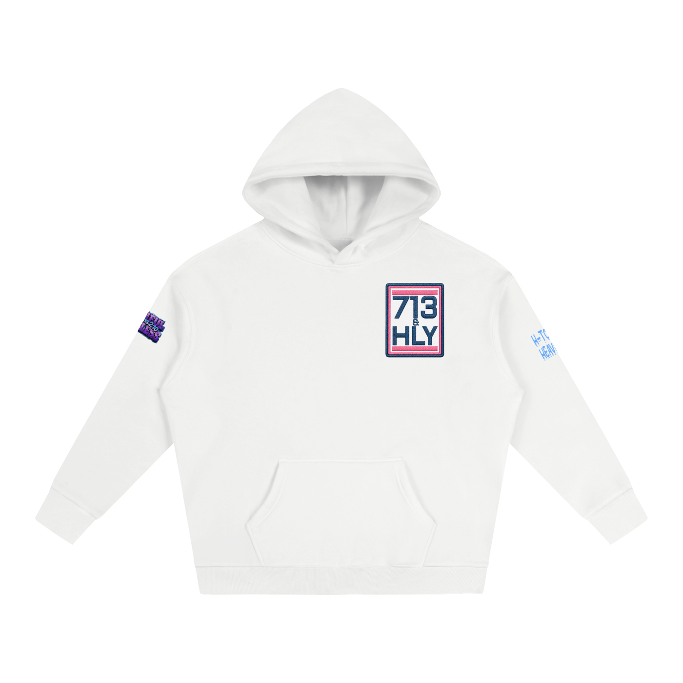 FAITH, FASHION, FACECARD Oversize Fleeced Hoodie