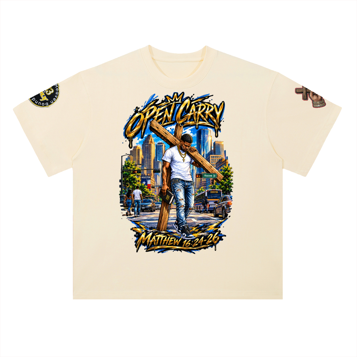 "OPEN CARRY" Heavyweight Drop Shoulder Cotton T-Shirt