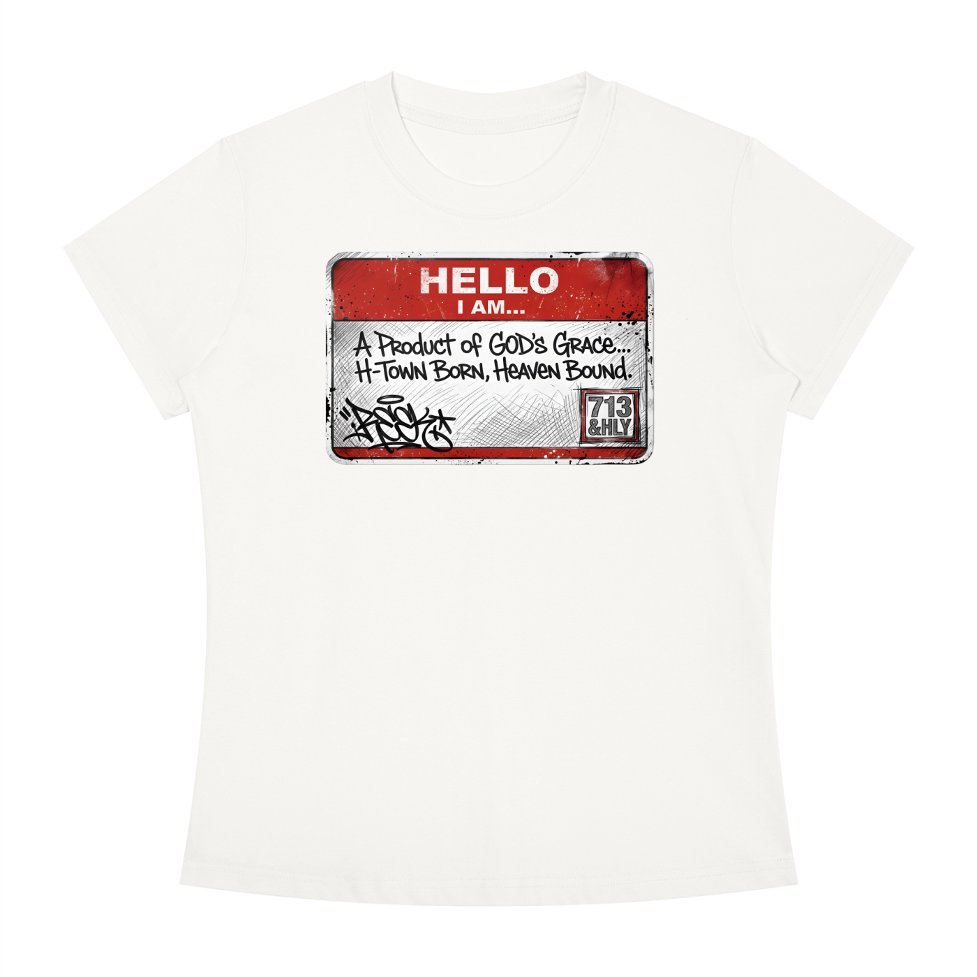"PRODUCT OF GRACE" Women's Slim Fit Crewneck T-Shirt