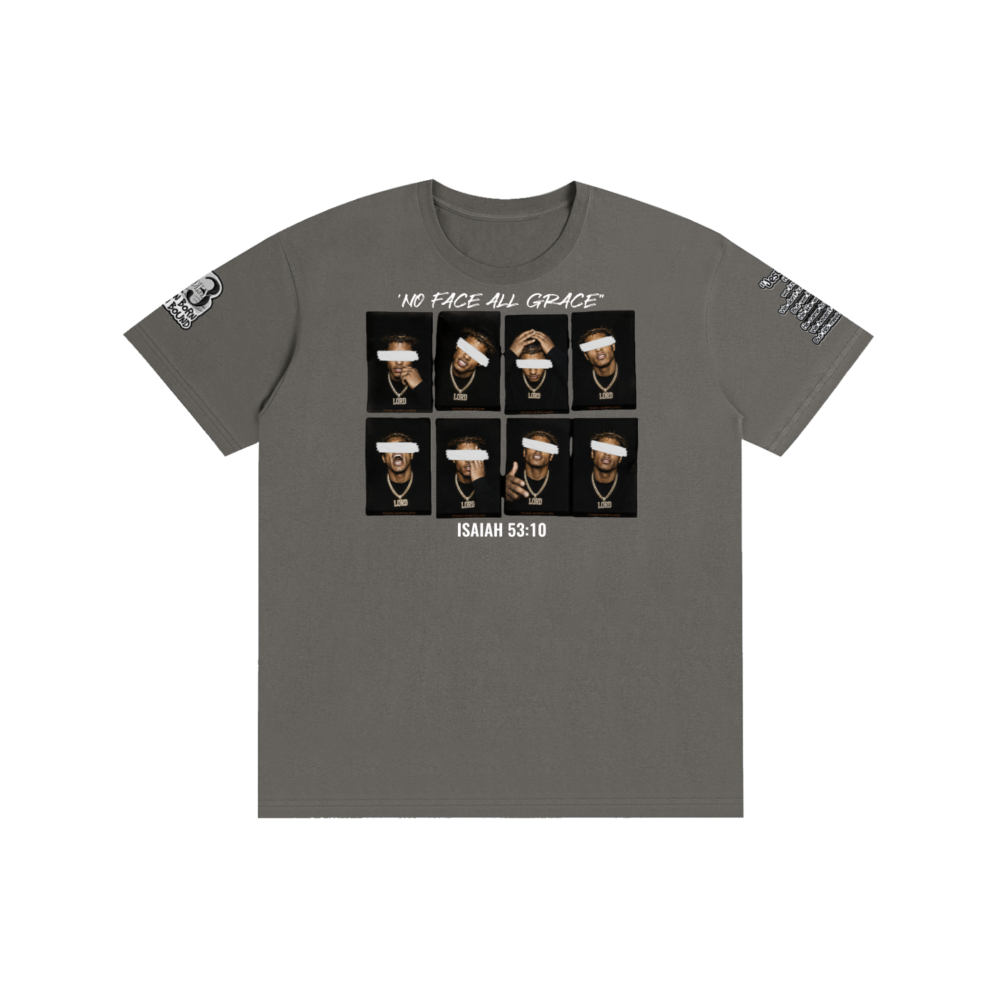 "NO FACE ALL GRACE" Pure Cotton Unisex T-Shirt