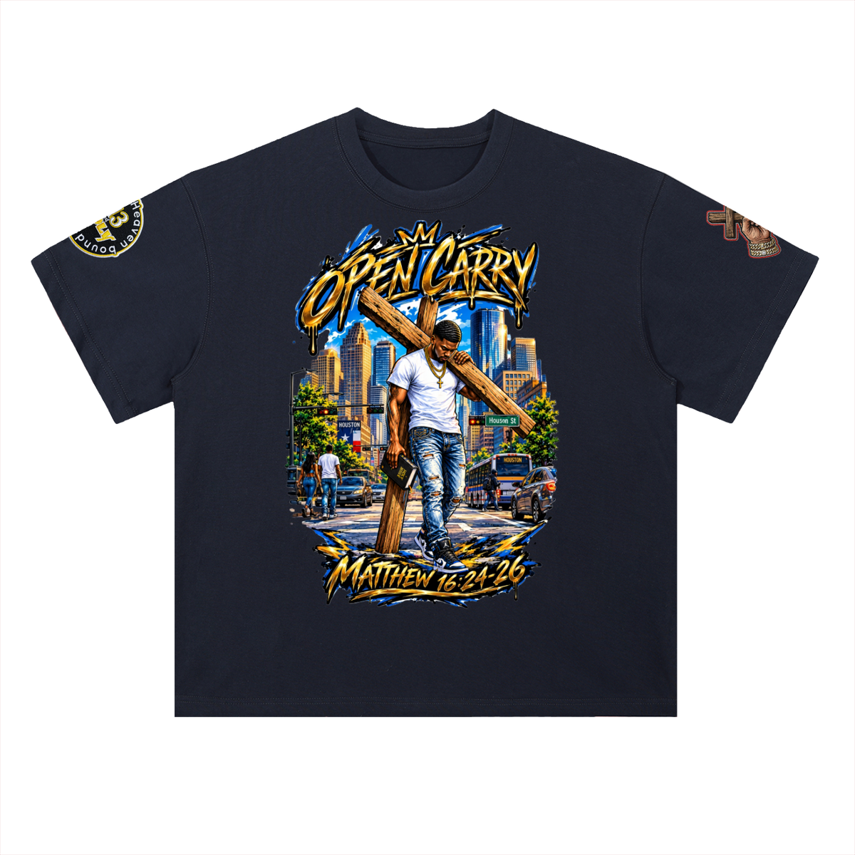 "OPEN CARRY" Heavyweight Drop Shoulder Cotton T-Shirt