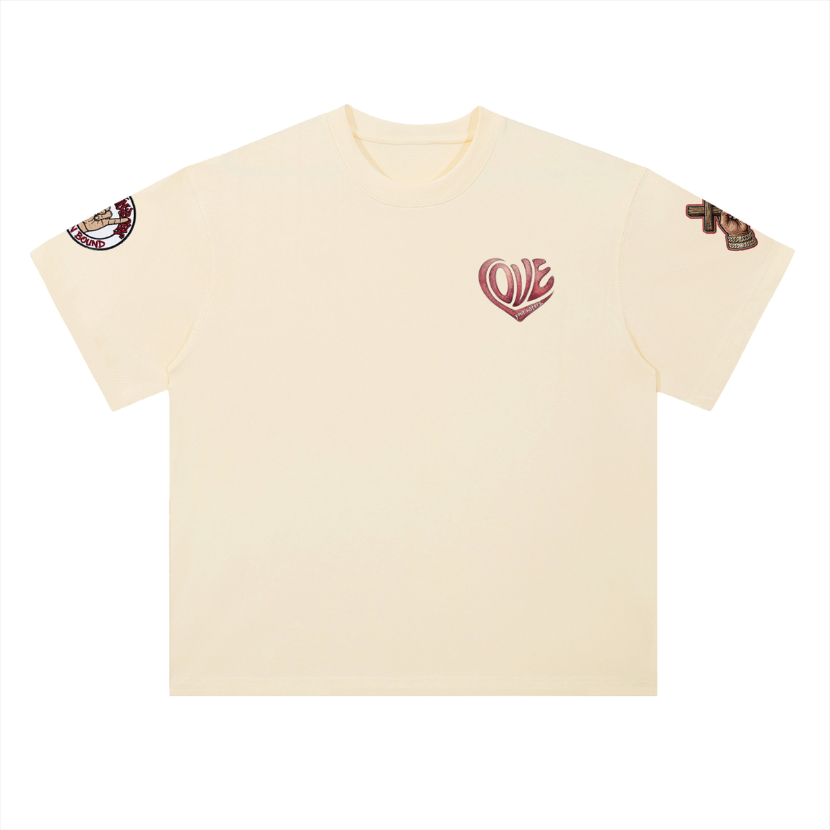 "LOVE YOUR HATERS" Heavyweight Drop Shoulder Cotton T-Shirt