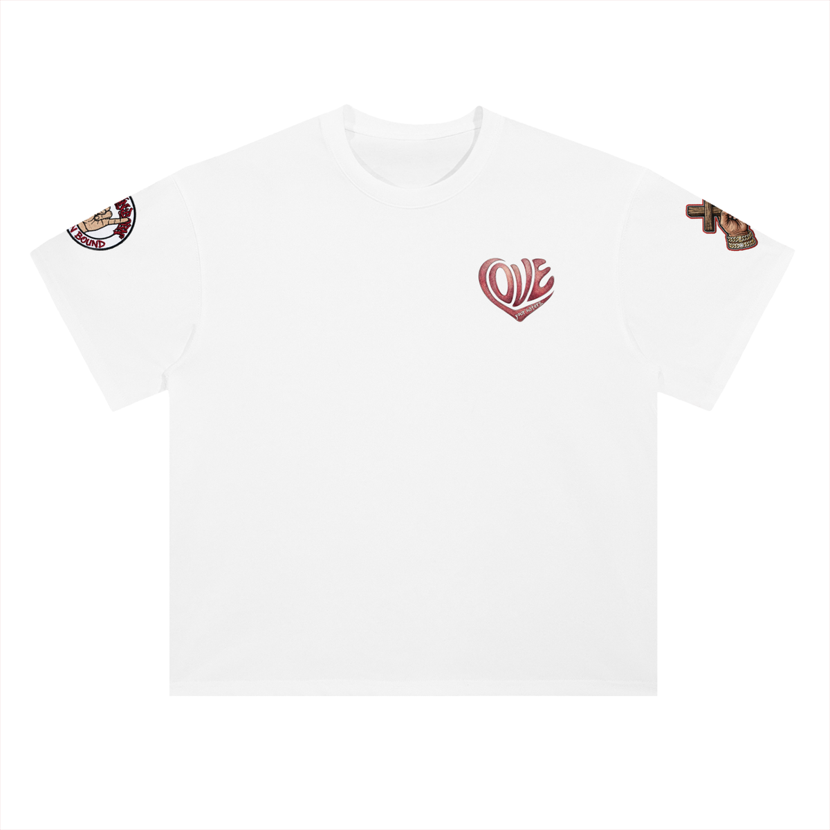 "LOVE YOUR HATERS" Heavyweight Drop Shoulder Cotton T-Shirt