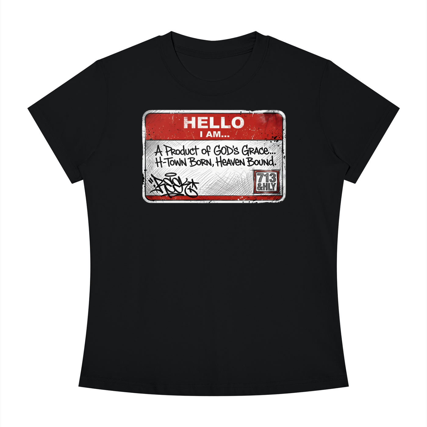 "PRODUCT OF GRACE" Women's Slim Fit Crewneck T-Shirt