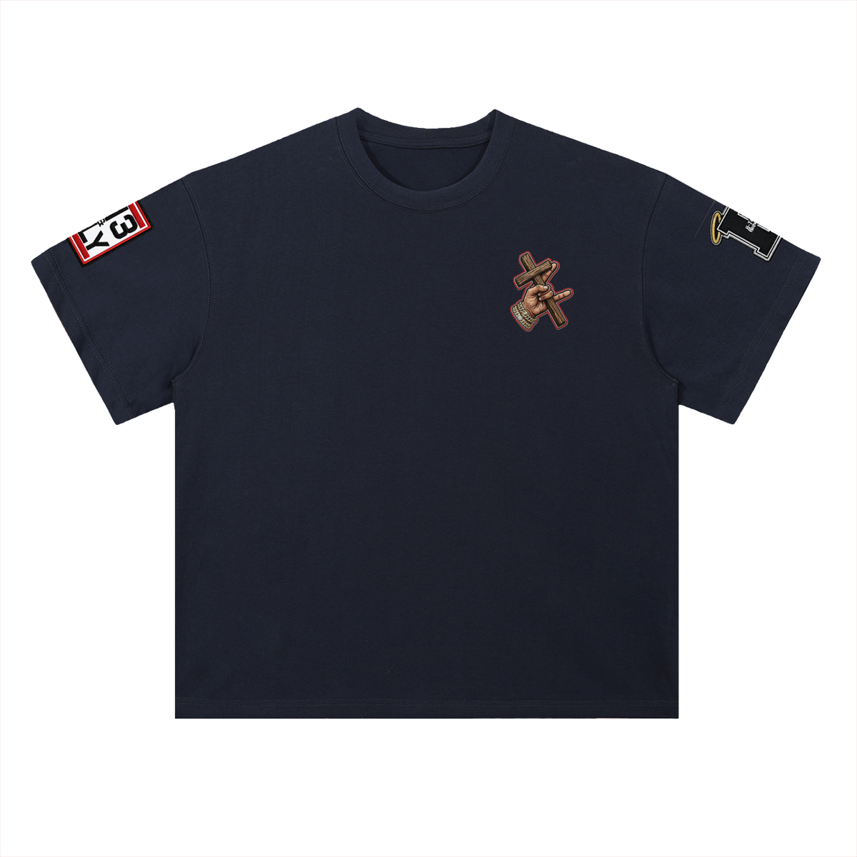 "Follow Me" Heavyweight Drop Shoulder Cotton T-Shirt