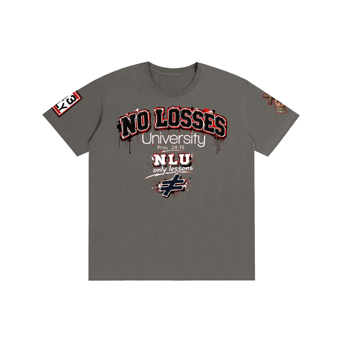 NO LOSSES UNIVERSITY Pure Cotton Unisex T-Shirt