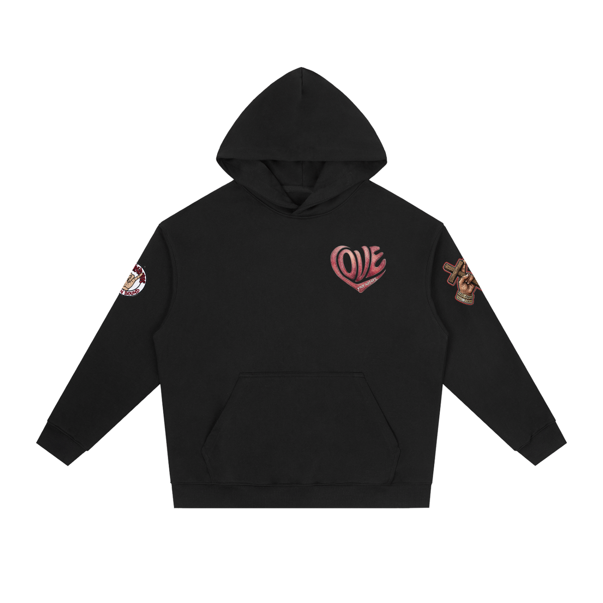 "LOVE YOUR HATERS" Essential Heavyweight Drop-Shoulder Hoodie