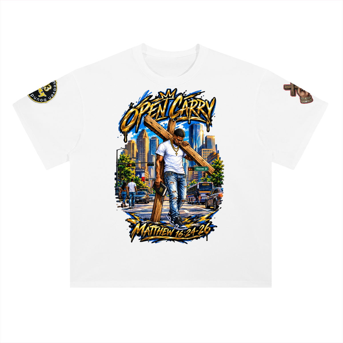 "OPEN CARRY" Heavyweight Drop Shoulder Cotton T-Shirt