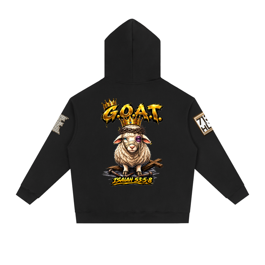 "THE GOAT" Essential Heavyweight Drop-Shoulder Hoodie