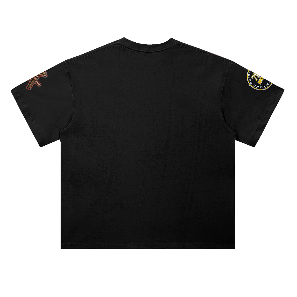 "FROM LIGHTERS TO BIBLES" Heavyweight Drop Shoulder Cotton T-Shirt