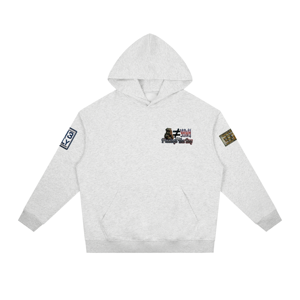 "BLESSINGS OVER BAG" Essential Heavyweight Drop-Shoulder Hoodie