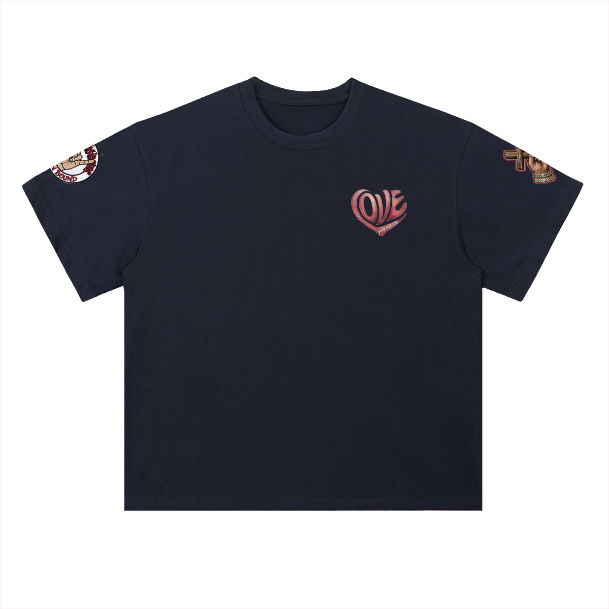 "LOVE YOUR HATERS" Heavyweight Drop Shoulder Cotton T-Shirt