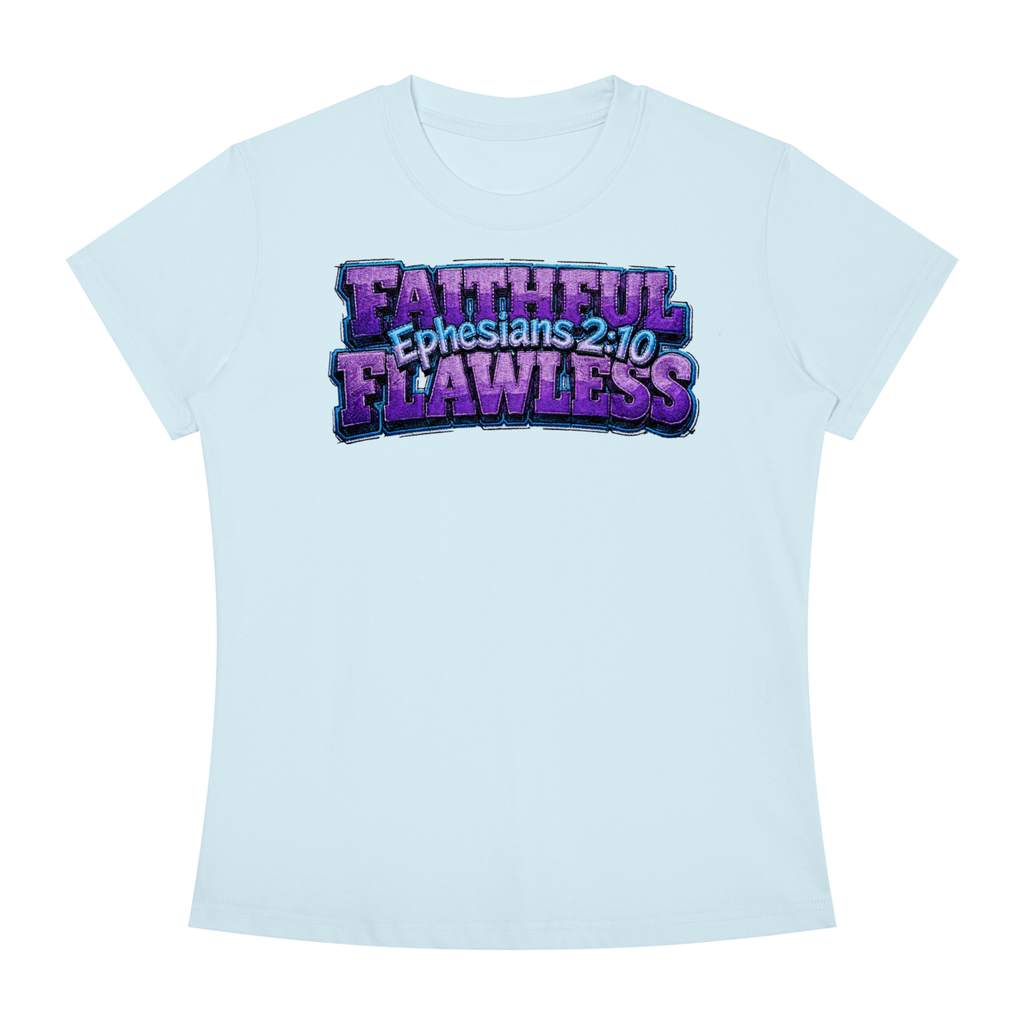 FAITHFUL AND FLAWLESS Women's Slim Fit Crewneck T-Shirt