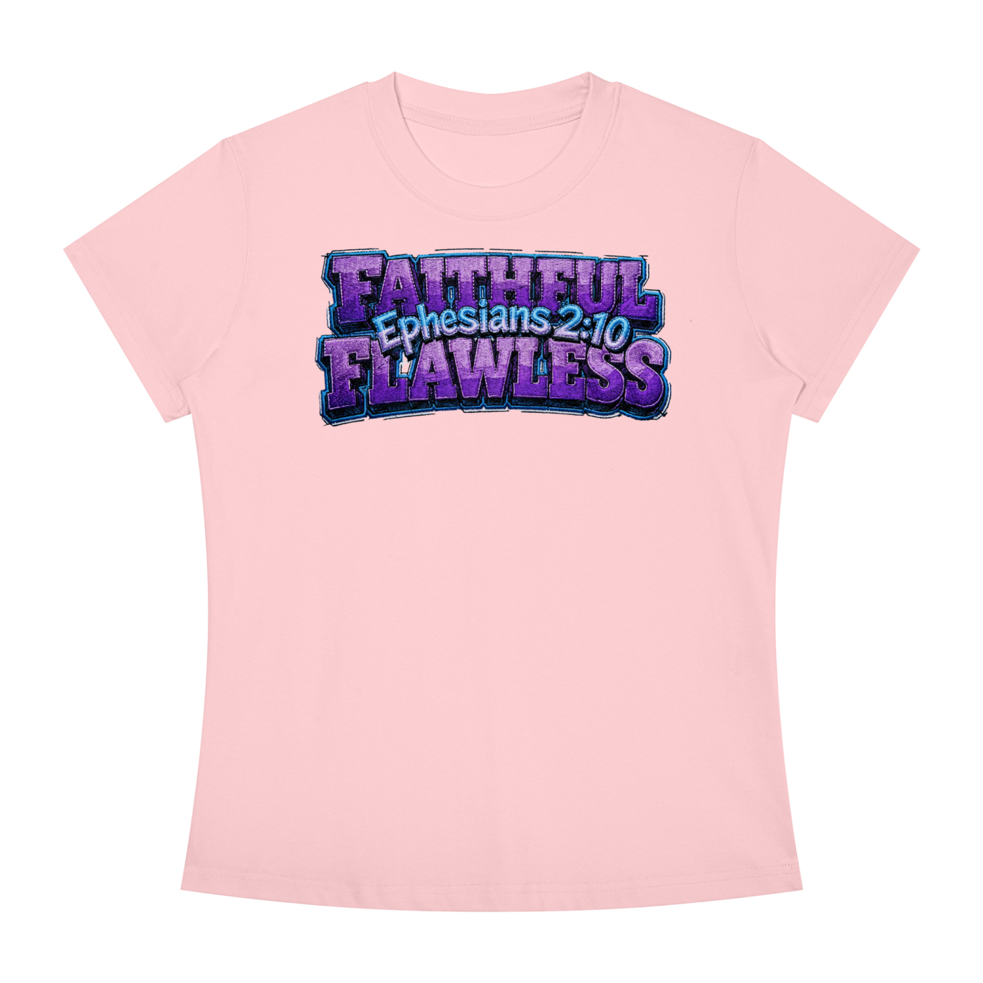 FAITHFUL AND FLAWLESS Women's Slim Fit Crewneck T-Shirt