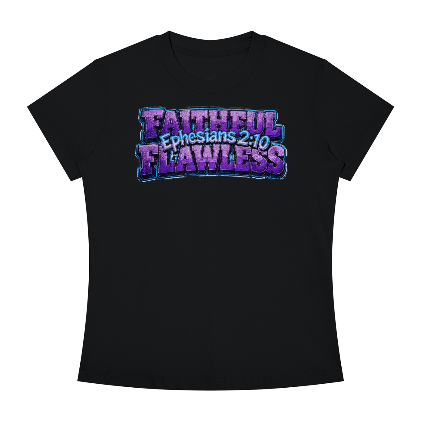 FAITHFUL AND FLAWLESS Women's Slim Fit Crewneck T-Shirt