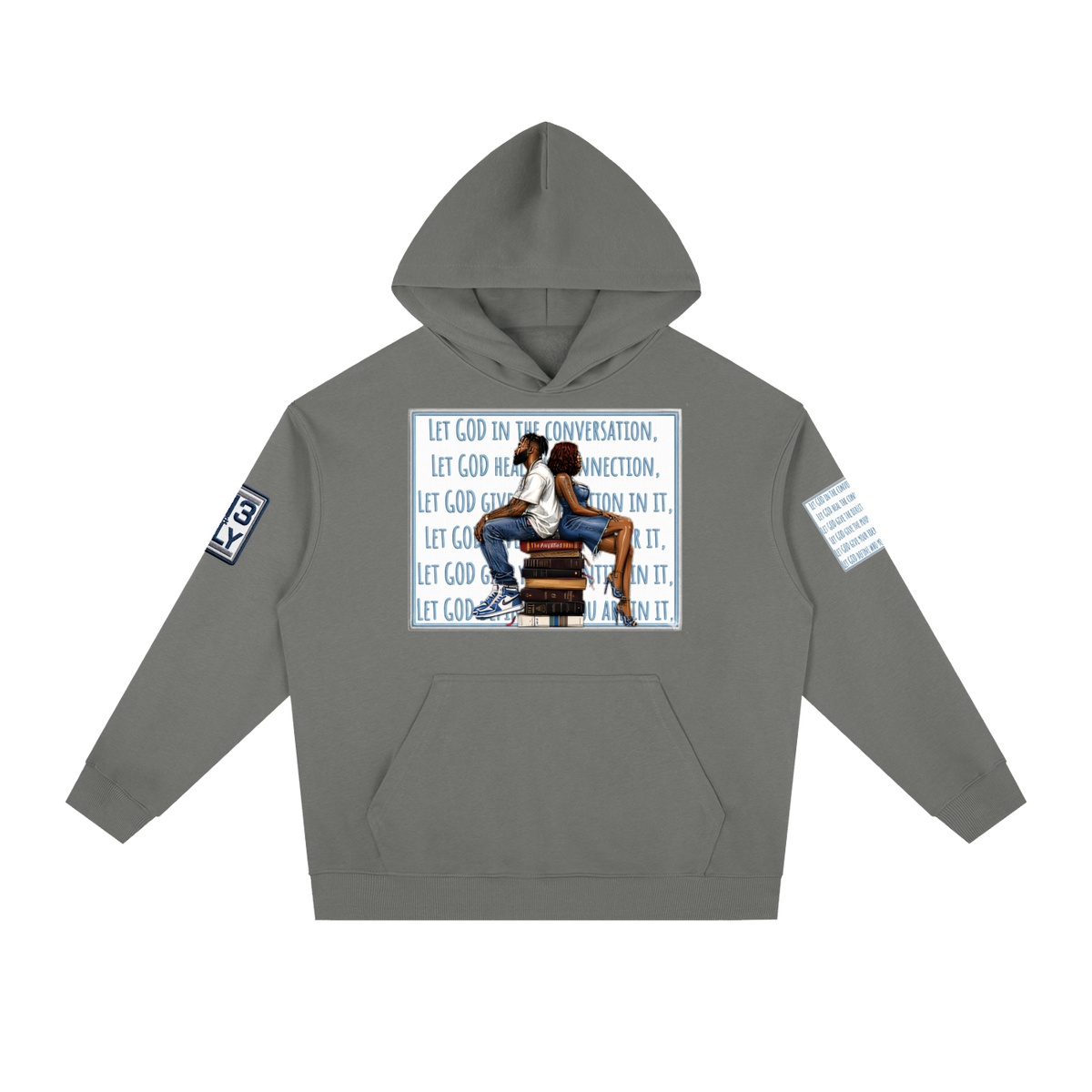 "Let GOD In" Essential Heavyweight Drop-Shoulder Hoodie
