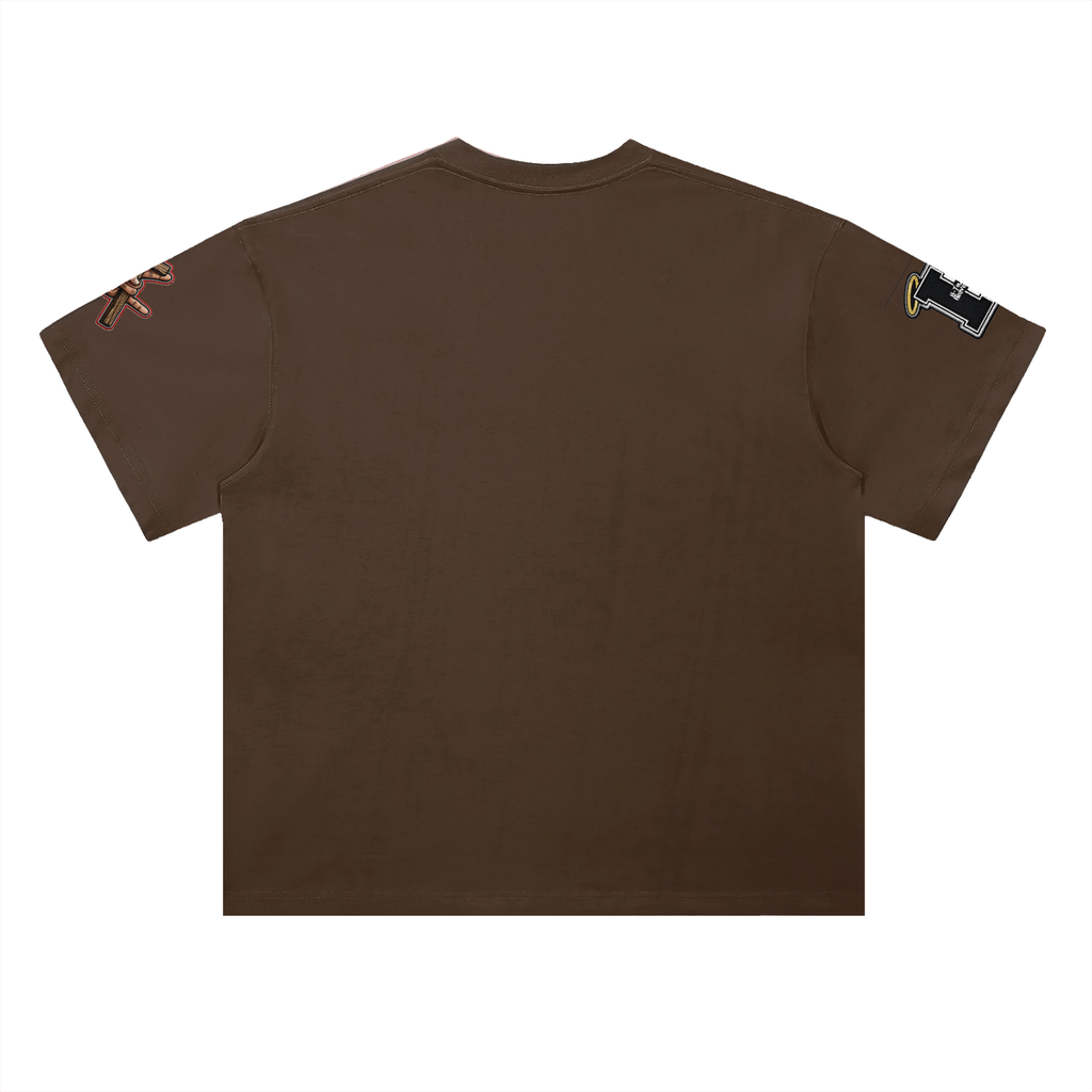 "ON HIS MIND" Heavyweight Drop Shoulder Cotton T-Shirt
