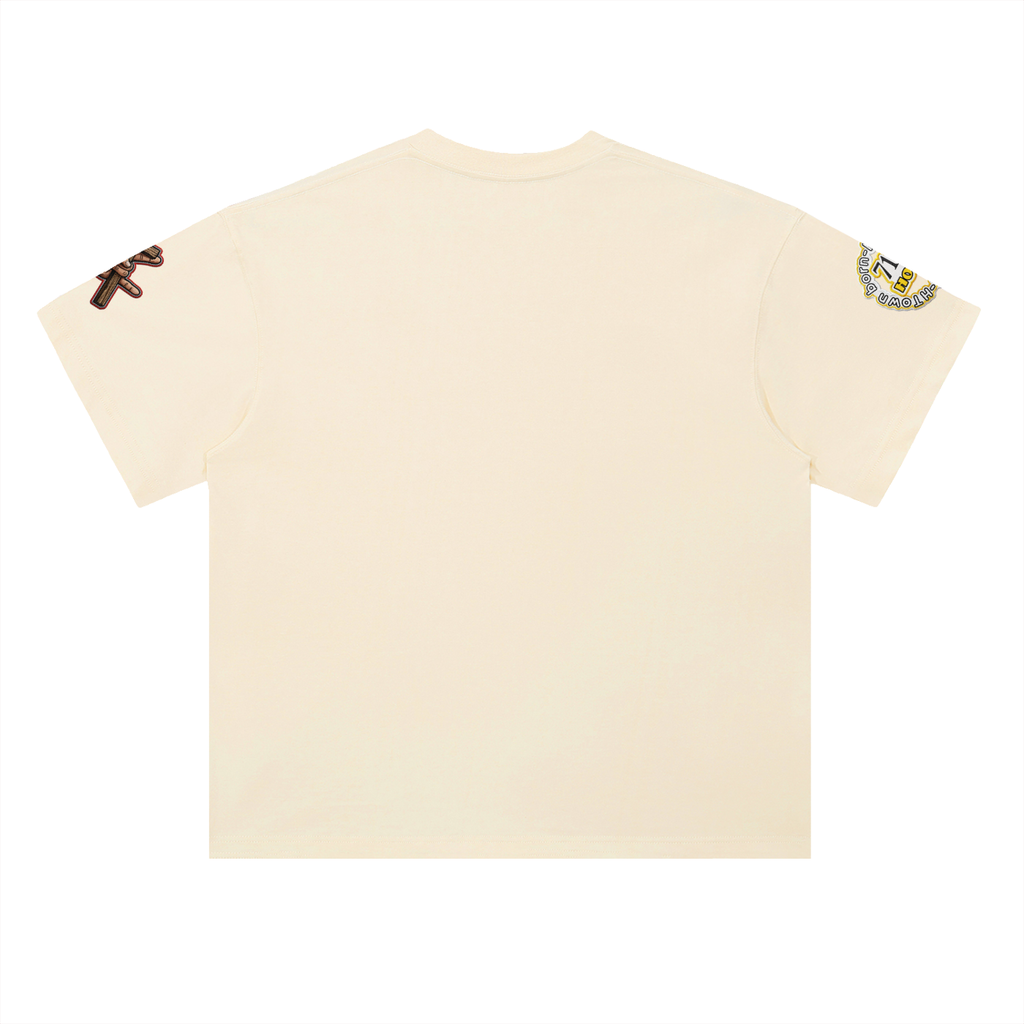 "RIGHT FAITH BRINGS THE BAG" Heavyweight Drop Shoulder Cotton T-Shirt