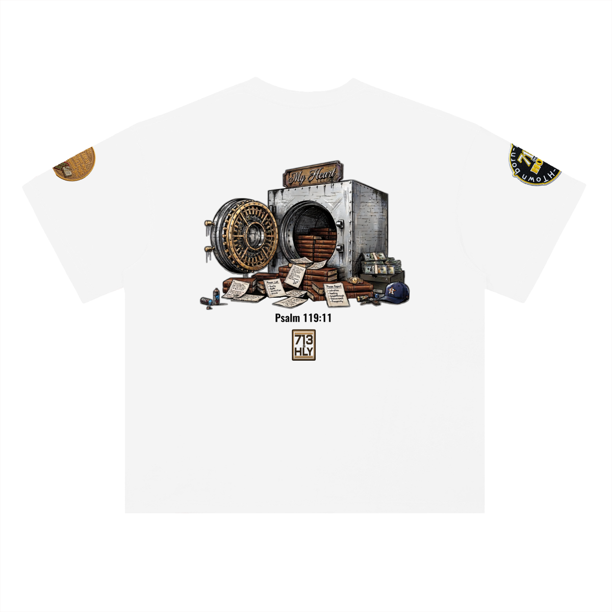 "Word in your heart" Heavyweight Drop Shoulder Cotton T-Shirt