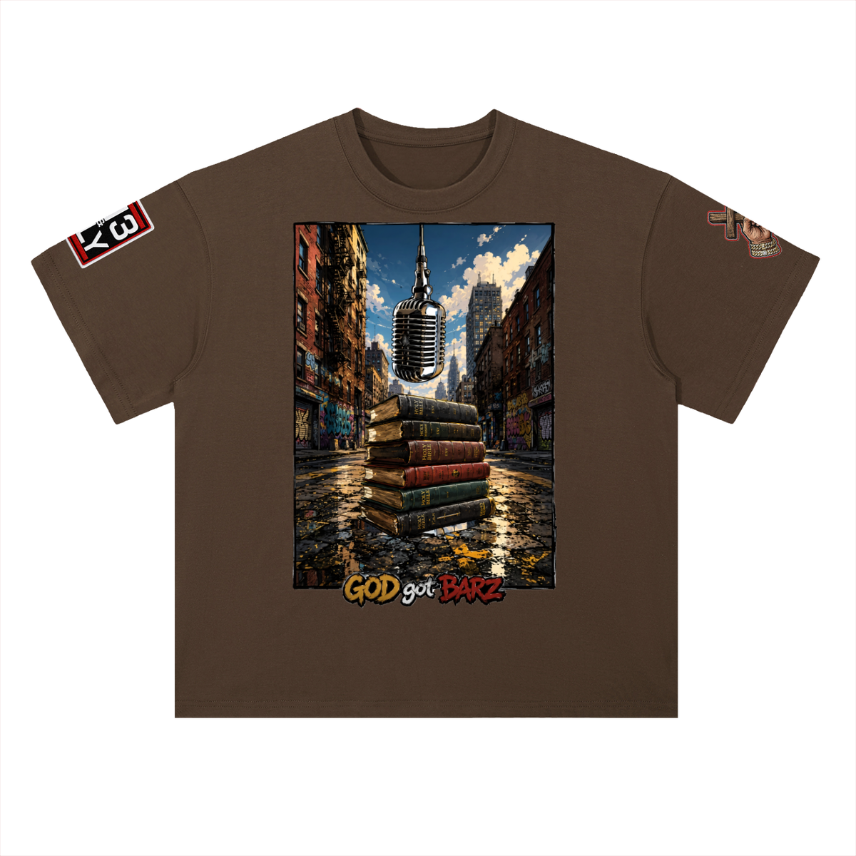 "GOD got BARS" Heavyweight Drop Shoulder Cotton T-Shirt