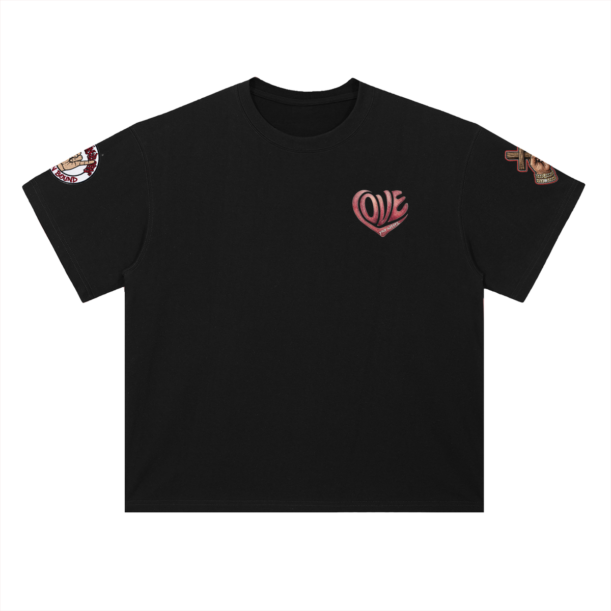 "LOVE YOUR HATERS" Heavyweight Drop Shoulder Cotton T-Shirt