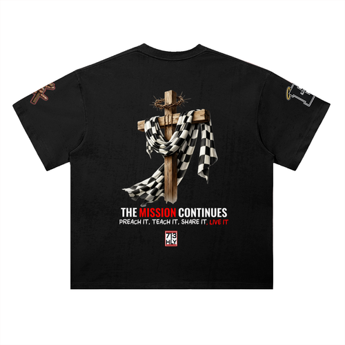 "GLORY & GRIND" Heavyweight Drop Shoulder Cotton T-Shirt