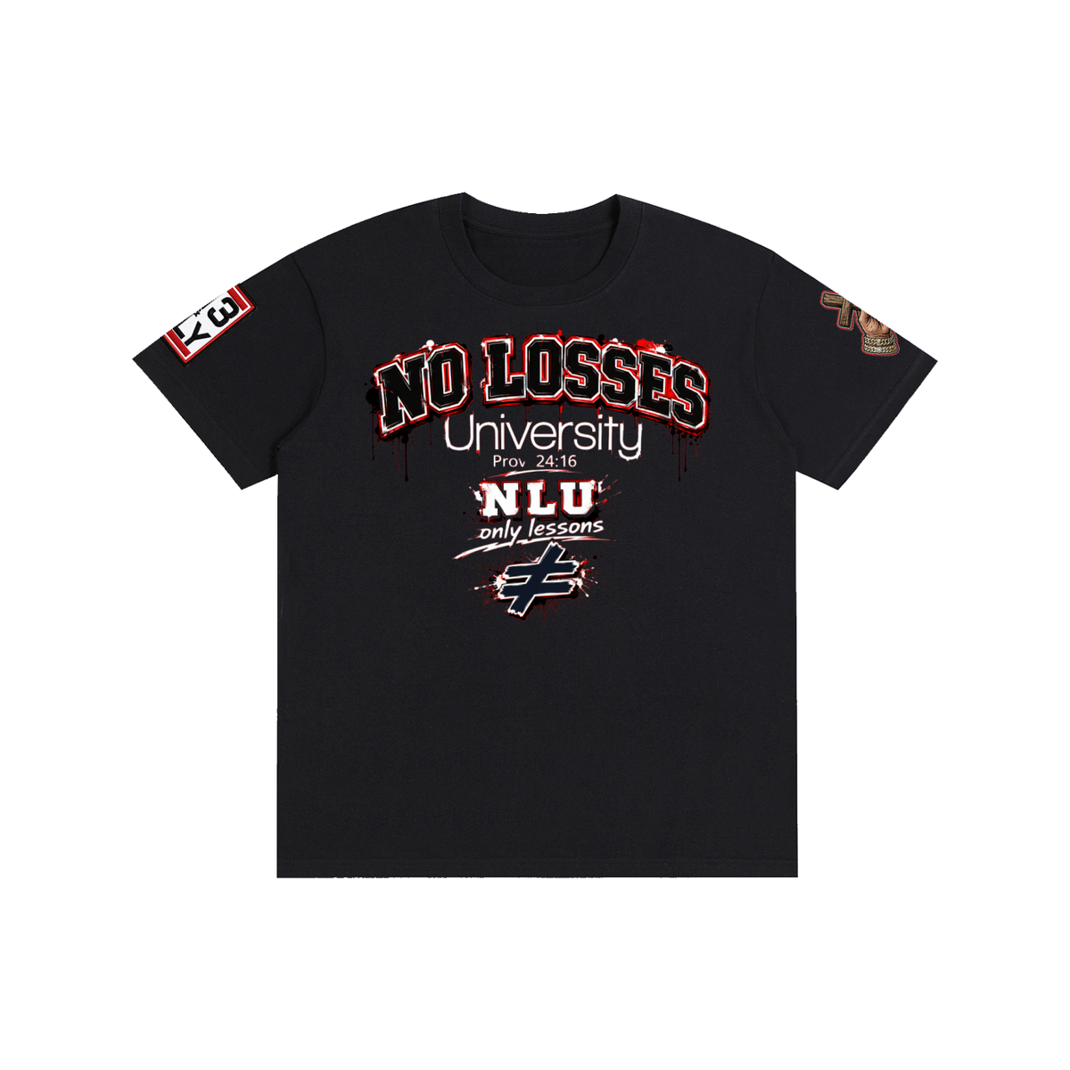 NO LOSSES UNIVERSITY Pure Cotton Unisex T-Shirt