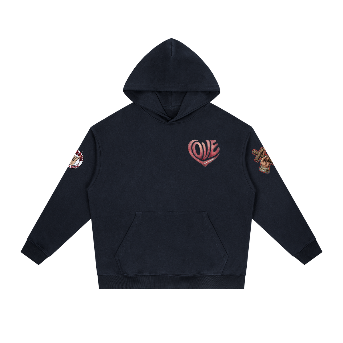 "LOVE YOUR HATERS" Essential Heavyweight Drop-Shoulder Hoodie