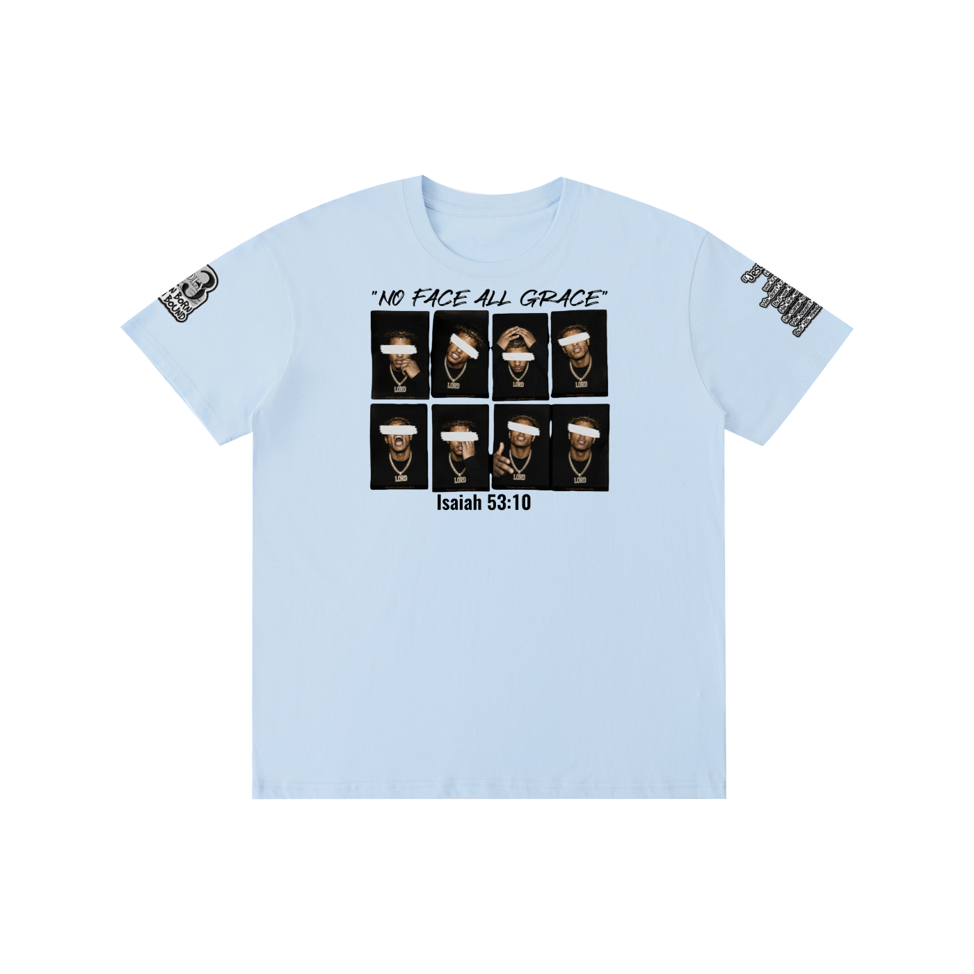 "NO FACE ALL GRACE" Pure Cotton Unisex T-Shirt