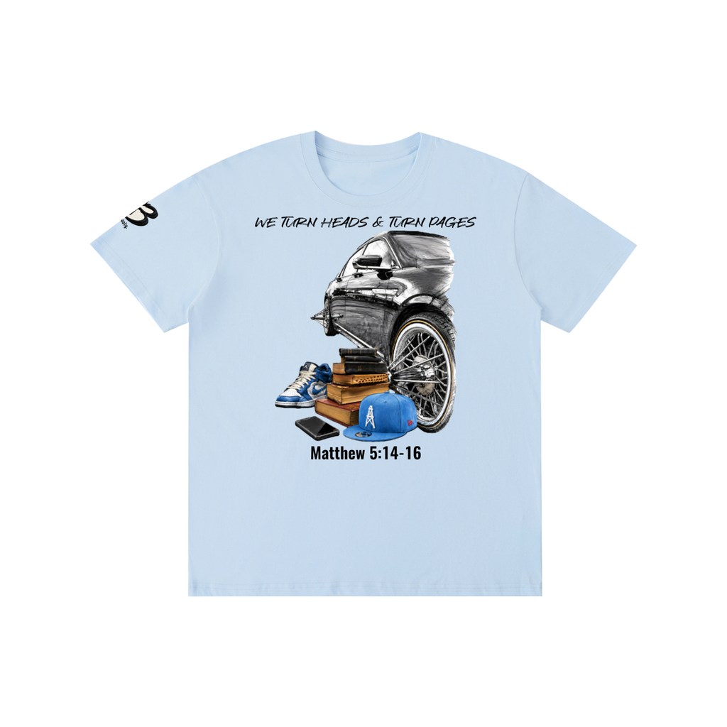"We turn heads and turn pages" Pure Cotton Unisex T-Shirt