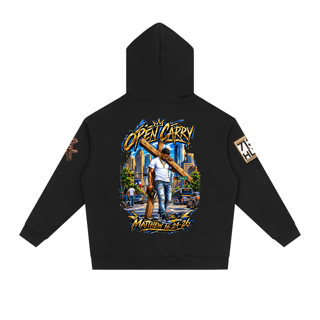 "OPEN CARRY" Essential Heavyweight Drop-Shoulder Hoodie