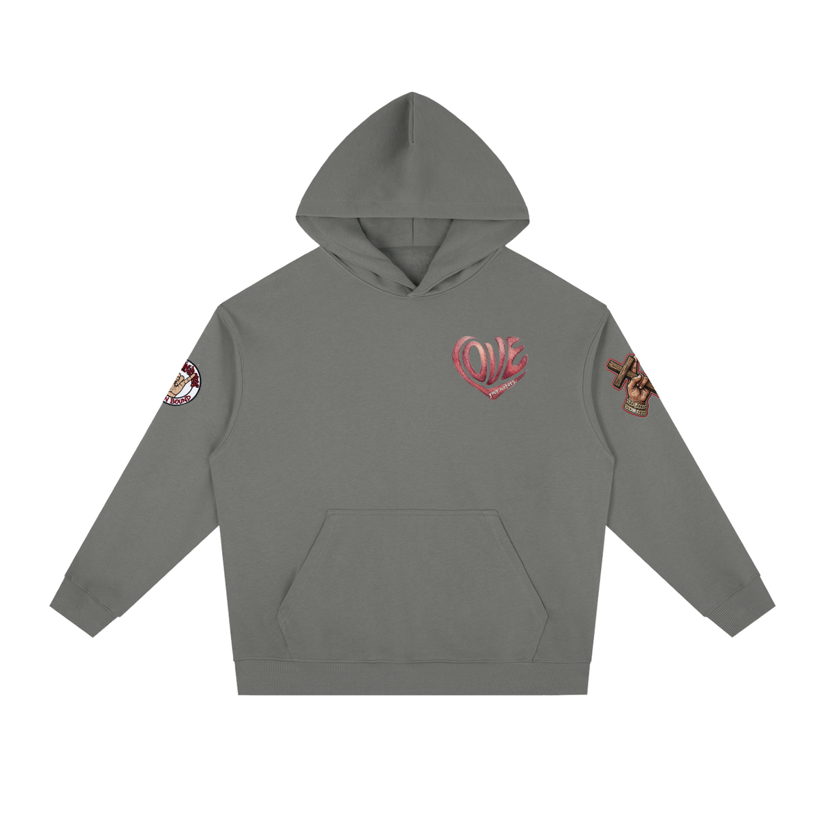 "LOVE YOUR HATERS" Essential Heavyweight Drop-Shoulder Hoodie