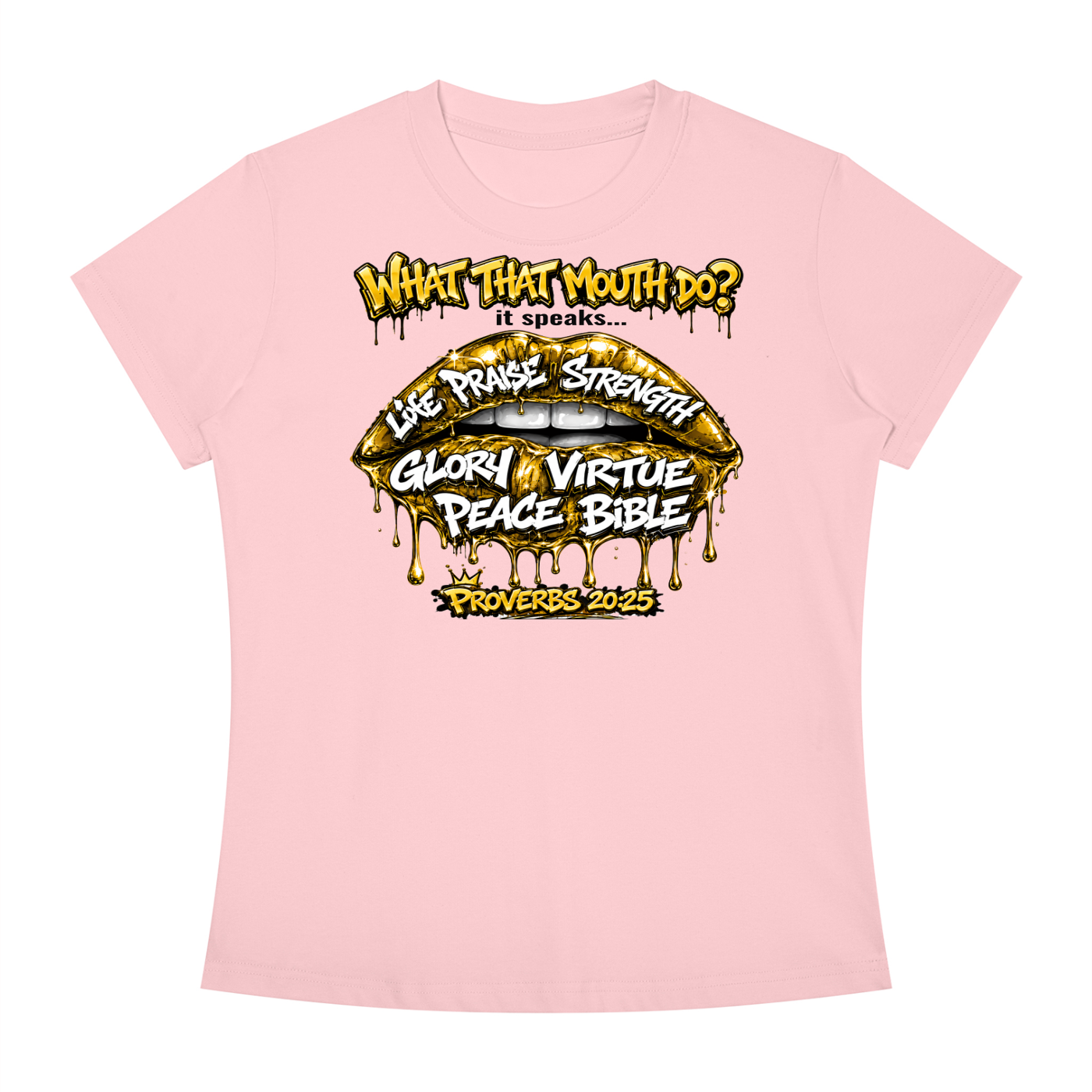"WHAT THAT MOUTH DO?" Women's Slim Fit Crewneck T-Shirt