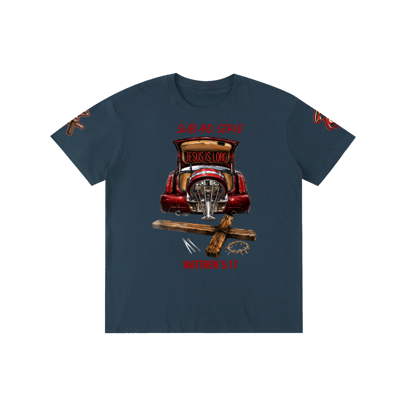 "SLAB AND SERVE" Pure Cotton Unisex T-Shirt