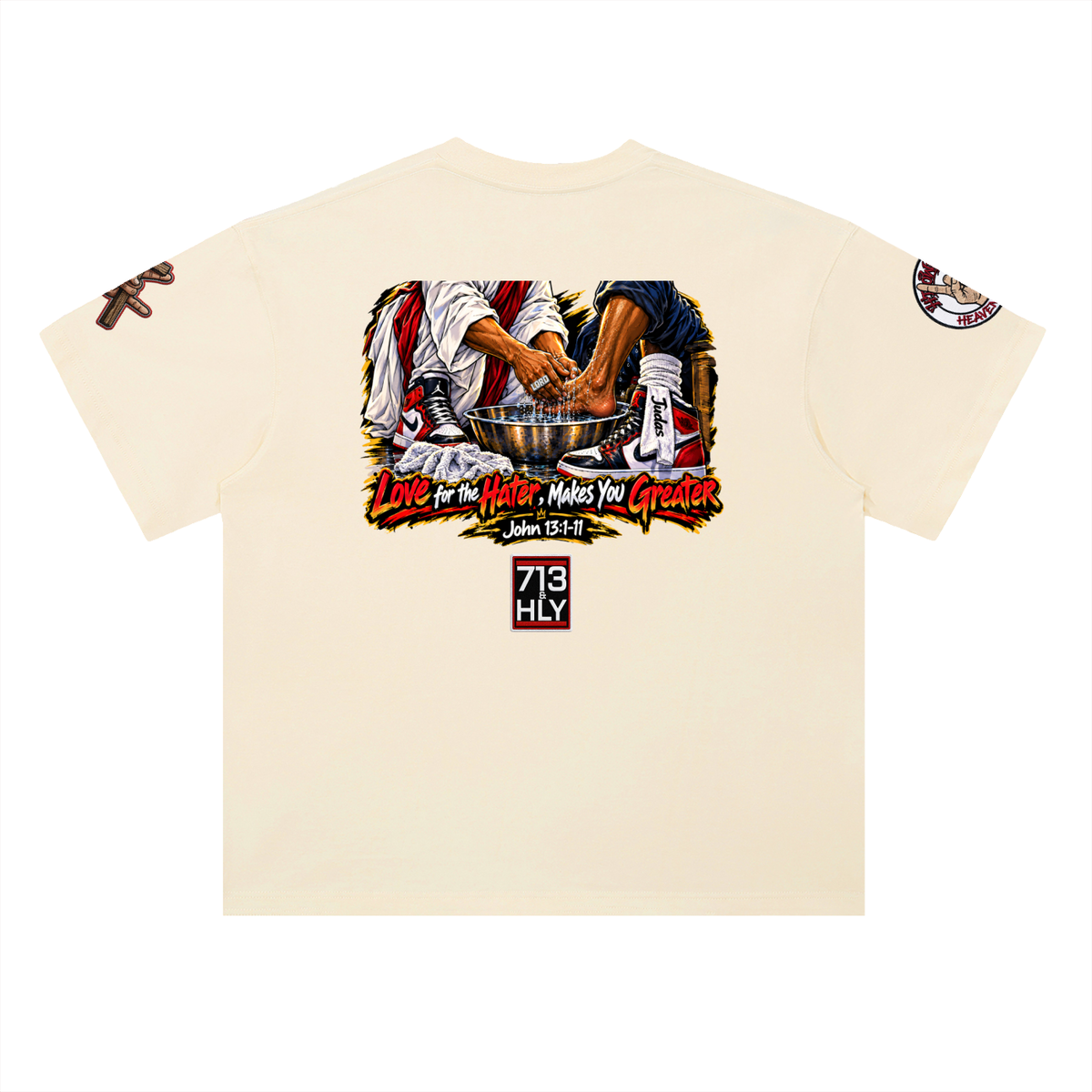 "LOVE YOUR HATERS" Heavyweight Drop Shoulder Cotton T-Shirt