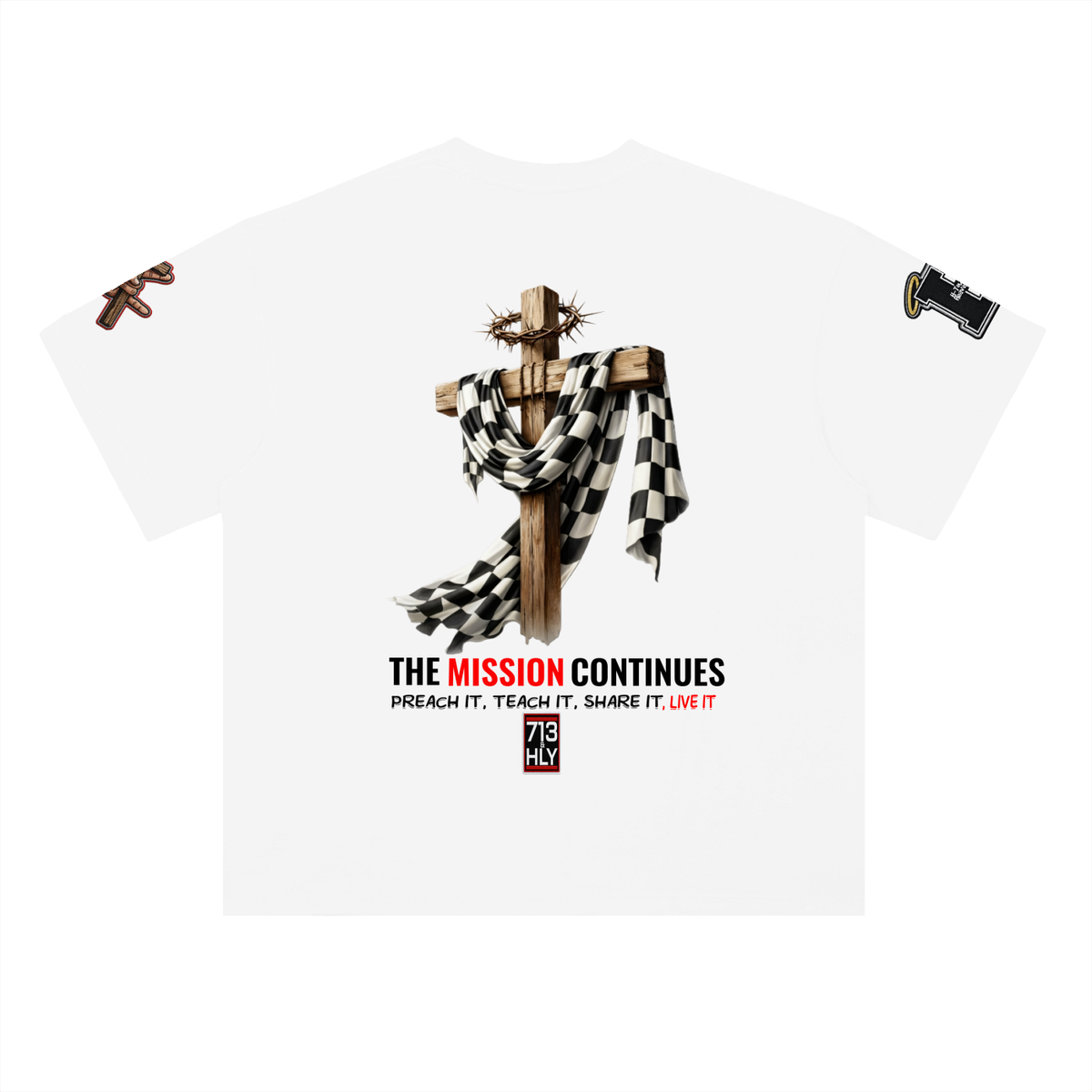 "GLORY & GRIND" Heavyweight Drop Shoulder Cotton T-Shirt