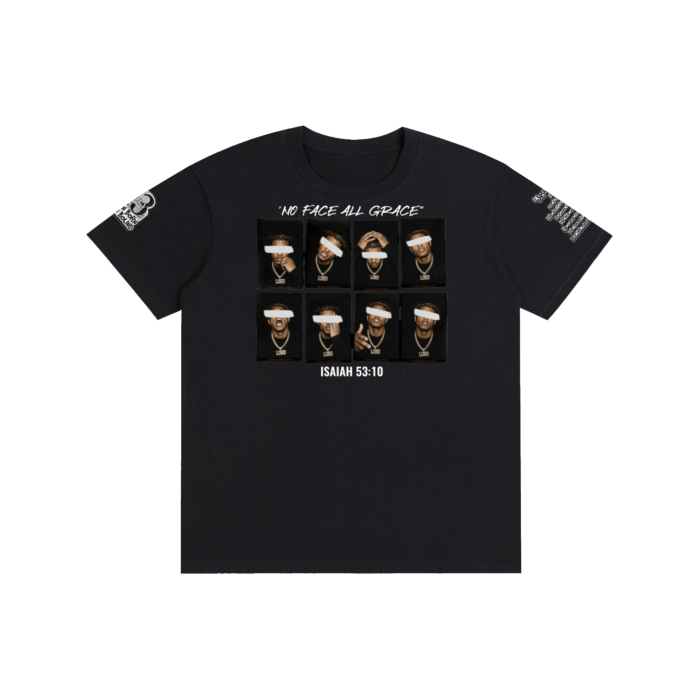 "NO FACE ALL GRACE" Pure Cotton Unisex T-Shirt