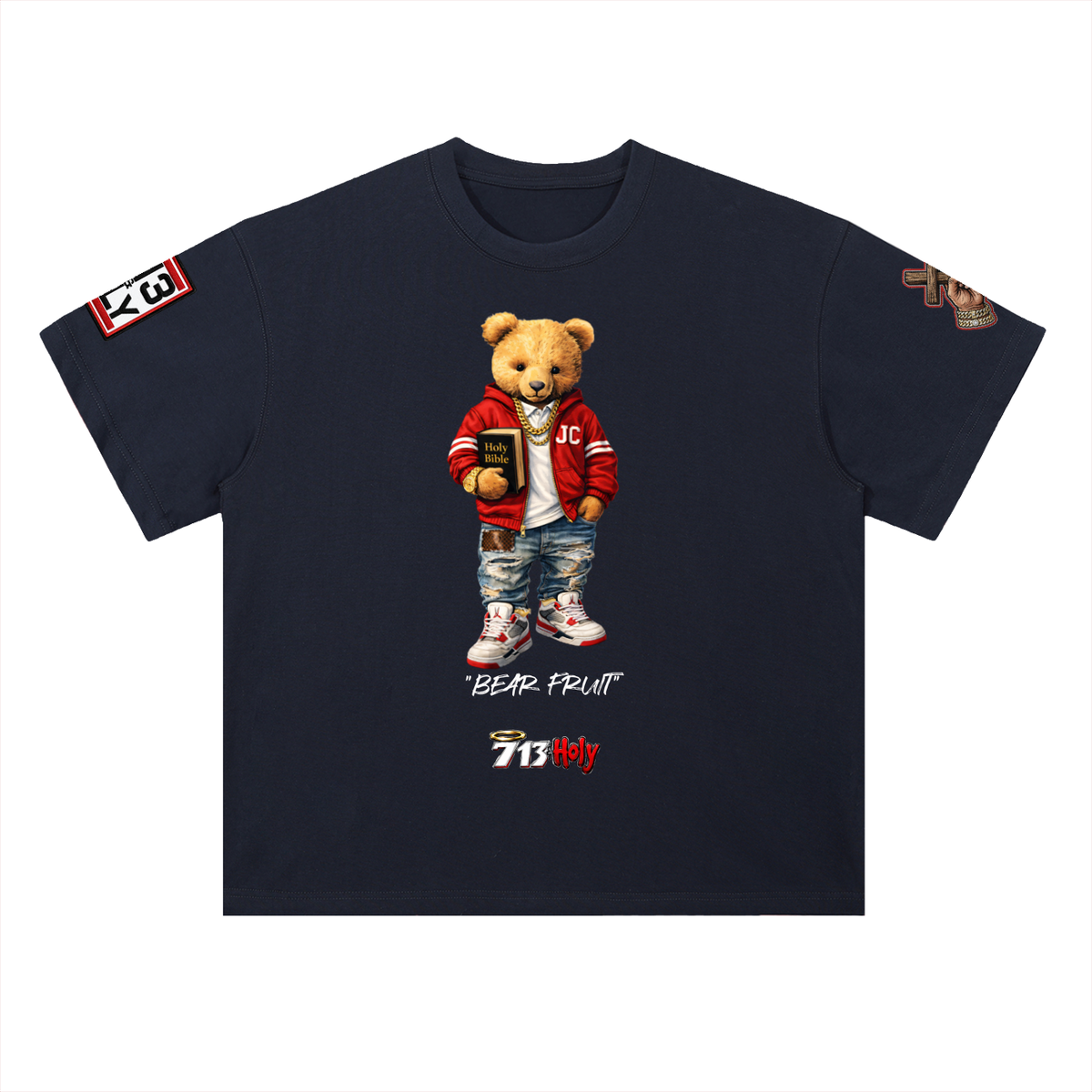 "Bear Fruit" Heavyweight Drop Shoulder Cotton T-Shirt
