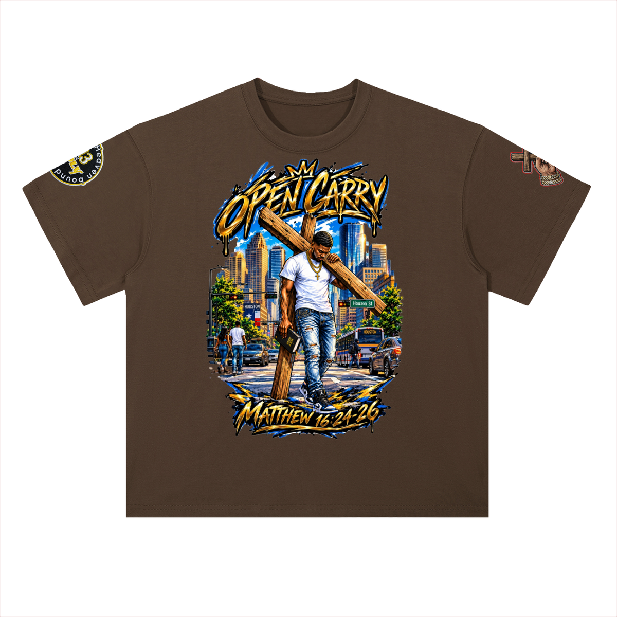 "OPEN CARRY" Heavyweight Drop Shoulder Cotton T-Shirt