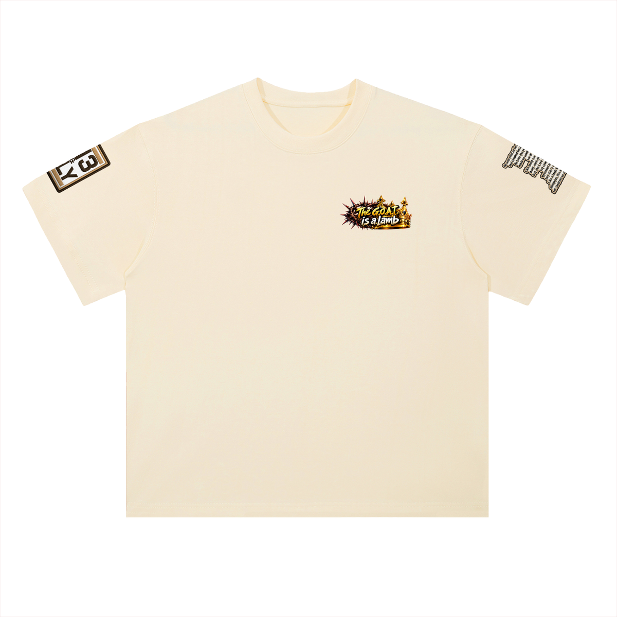 "THE GOAT" Heavyweight Drop Shoulder Cotton T-Shirt