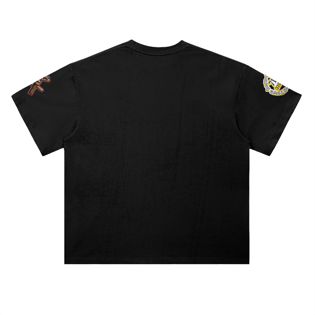 "RIGHT FAITH BRINGS THE BAG" Heavyweight Drop Shoulder Cotton T-Shirt