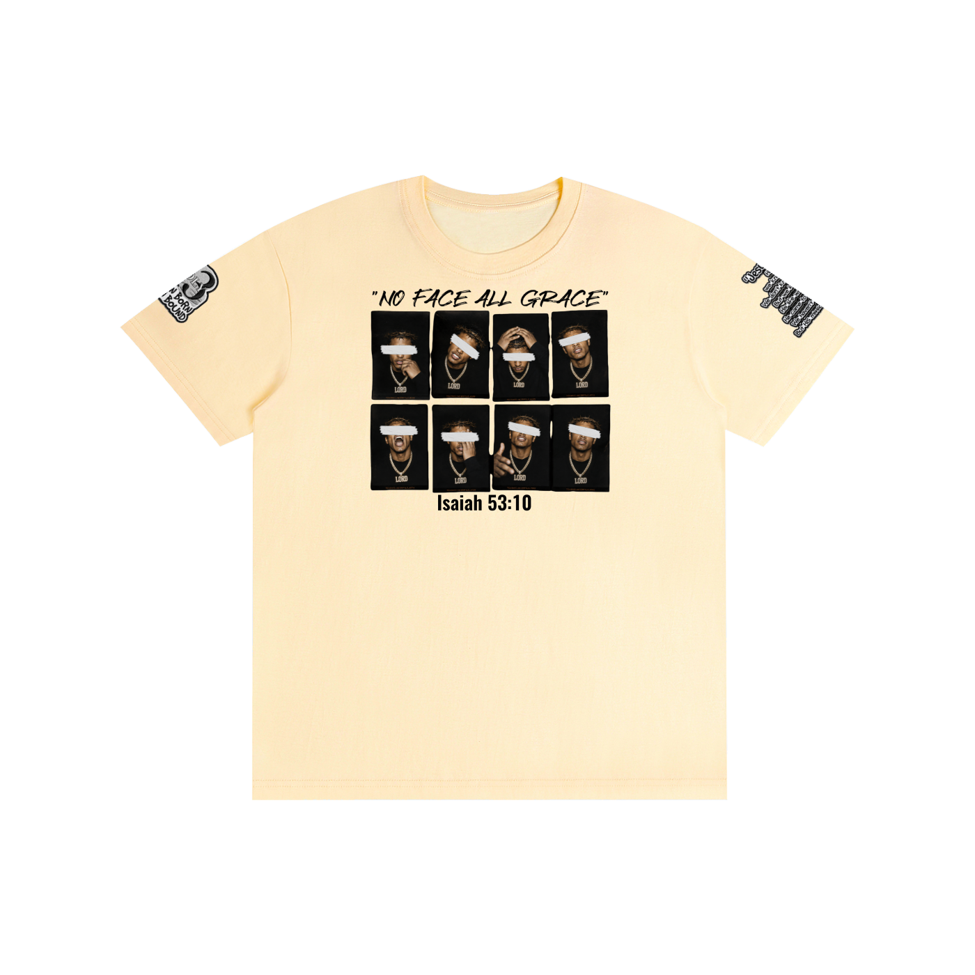 "NO FACE ALL GRACE" Pure Cotton Unisex T-Shirt