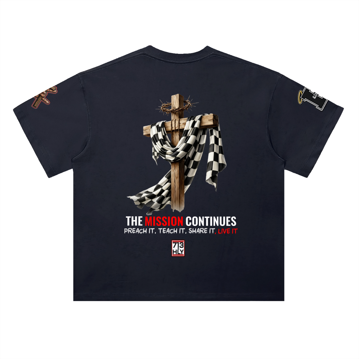 "GLORY & GRIND" Heavyweight Drop Shoulder Cotton T-Shirt