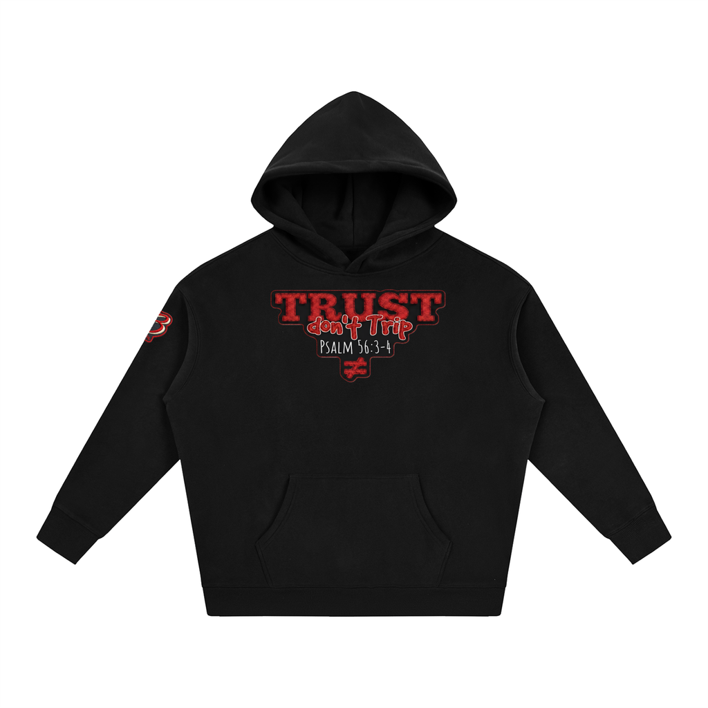 "TRUST don't trip" Oversize Fleeced Hoodie