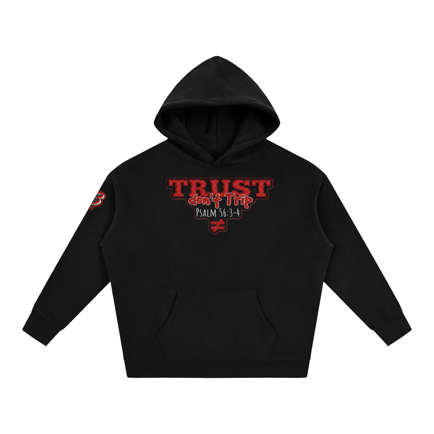 "TRUST don't trip" Oversize Fleeced Hoodie